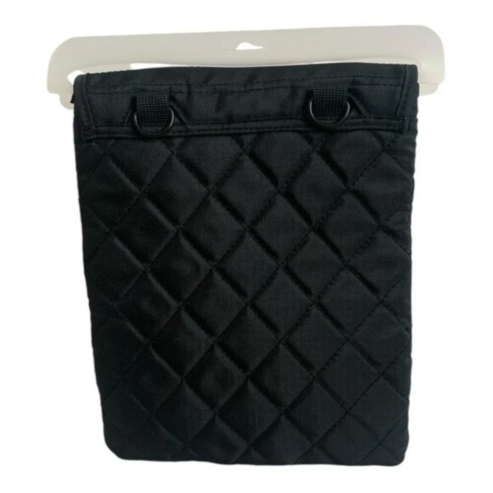 Unisex PRIORITY Black Nylon Crossbody iPad Travel Everyday Bag NWT